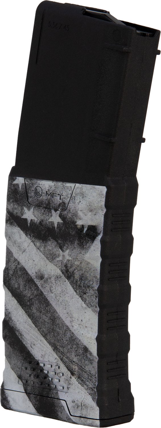 Mission First Tactical AR-15 5.56 x 45mm Black and White American Flag 20-Round Extended Magazine - view number 3