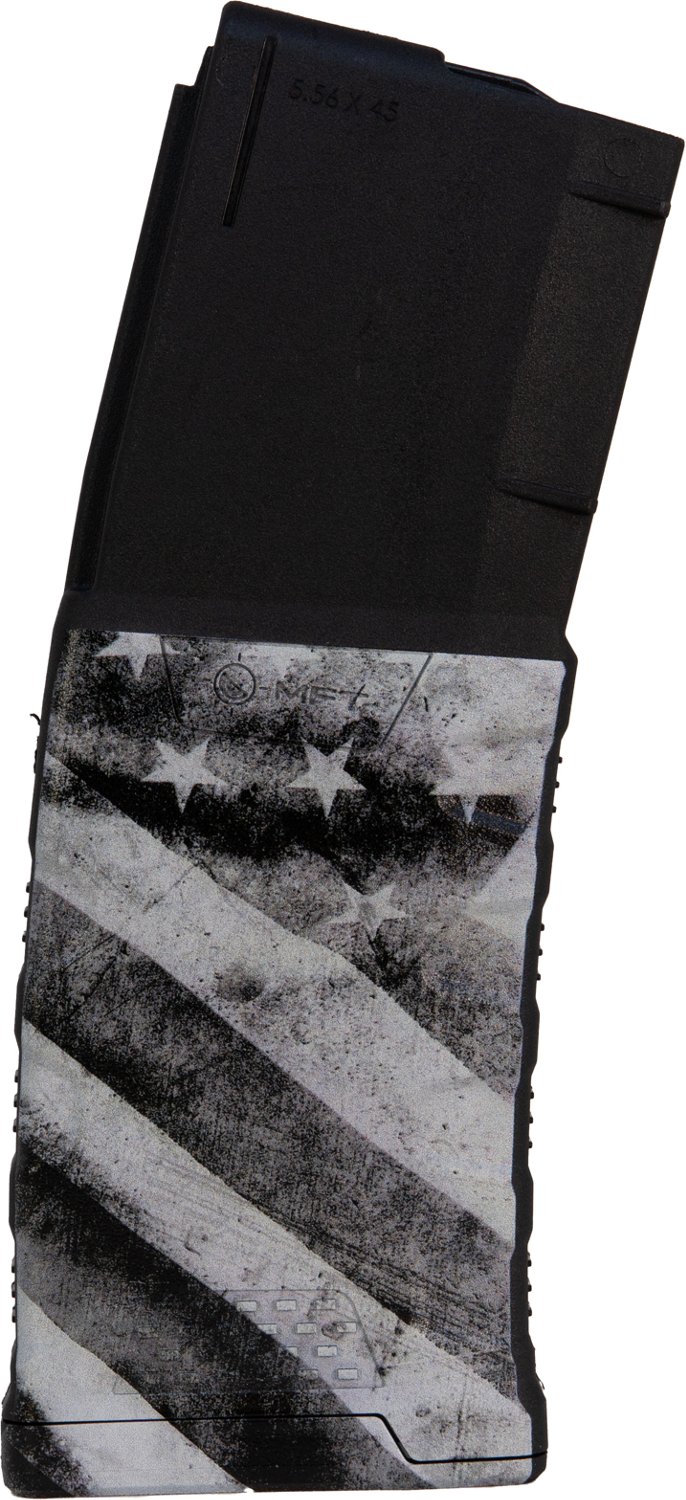 Mission First Tactical AR-15 5.56 x 45mm Black and White American Flag 20-Round Extended Magazine - view number 4