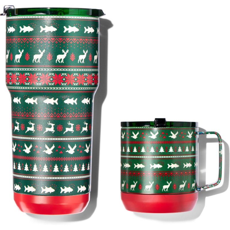 Magellan Outdoors Holiday Camo Tumbler and Mug Market Set Green/White - Thermos/Cups &koozies at Academy Sports