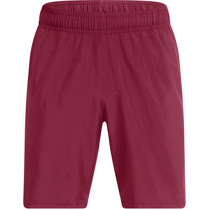 Under Armour Men's Woven Wordmark Shorts 8.25 in Cardinal/Racer Red, Medium - Men's Athletic Performance Bottoms at Academy Sports