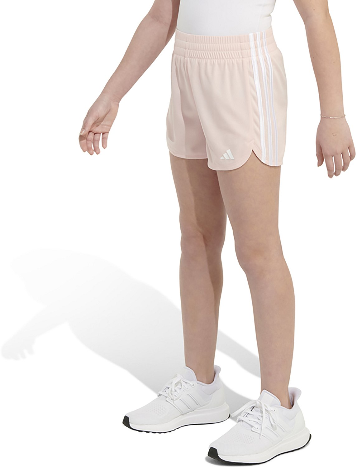 adidas Girls' 3S Pacer Mesh Shorts 3 in - view number 3