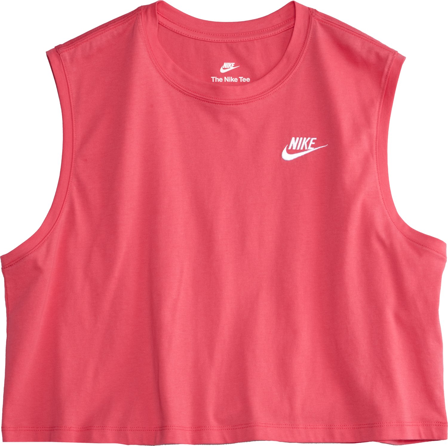 Nike Women s Sportswear Club Sleeveless Cropped T shirt Academy