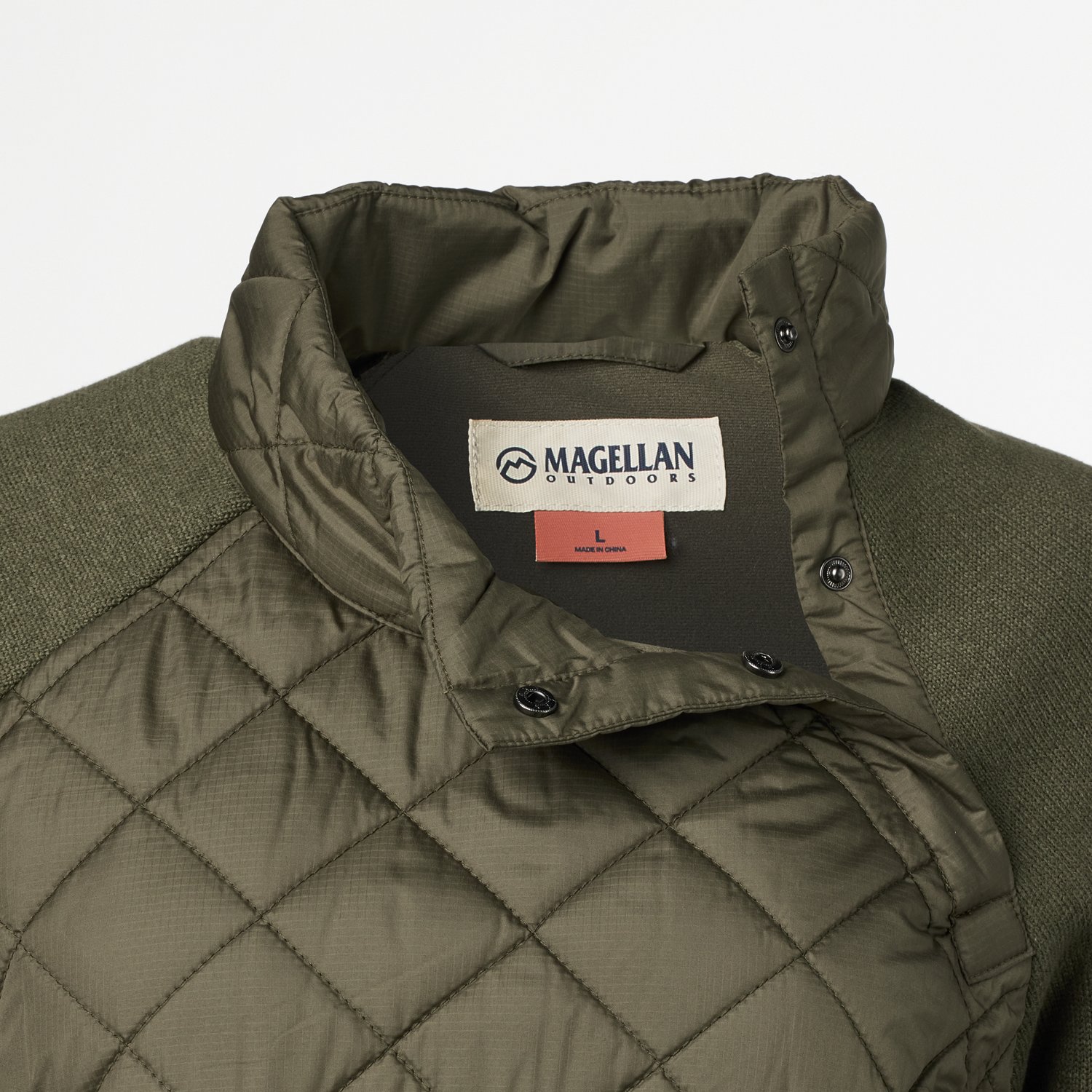 Magellan Outdoors Women's Fayette Mixed Media Solid Pullover                                                                     - view number 3