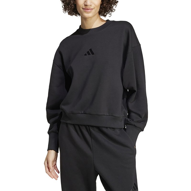 adidas Women's ALL SZN Fleece Loose Sweatshirt Black/Black, X-Large - Women's Athletic Fleece at Academy Sports