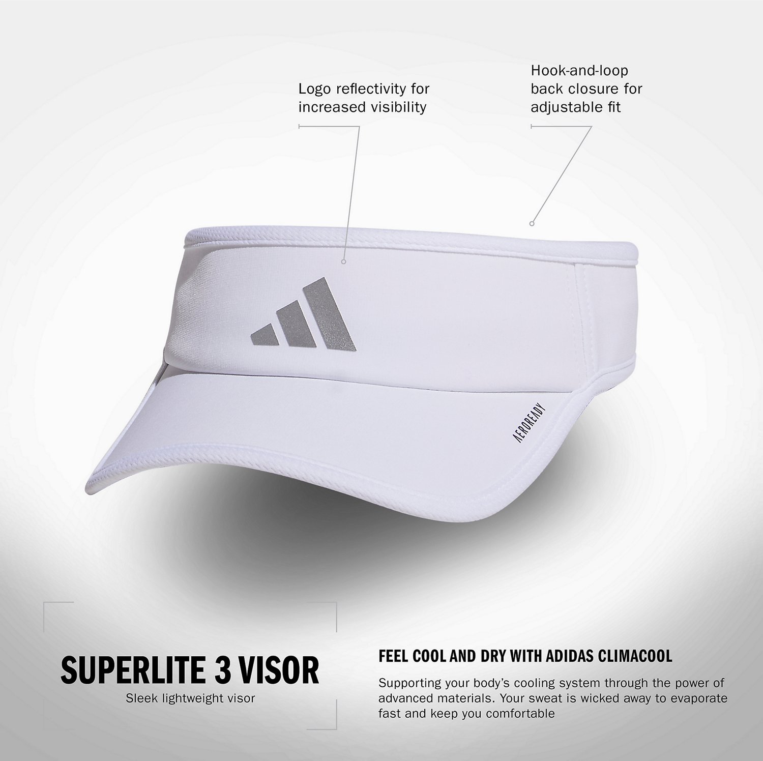 adidas Women's Superlite 3 Visor                                                                                                 - view number 5