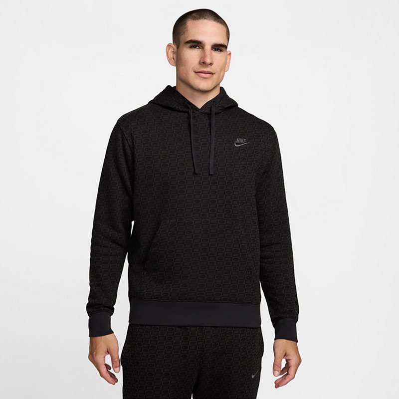 Nike Men's NSW PO BB Monogram BTS Hoodie Off Noir/Black, X-Large - Men's Athletic Fleece at Academy Sports