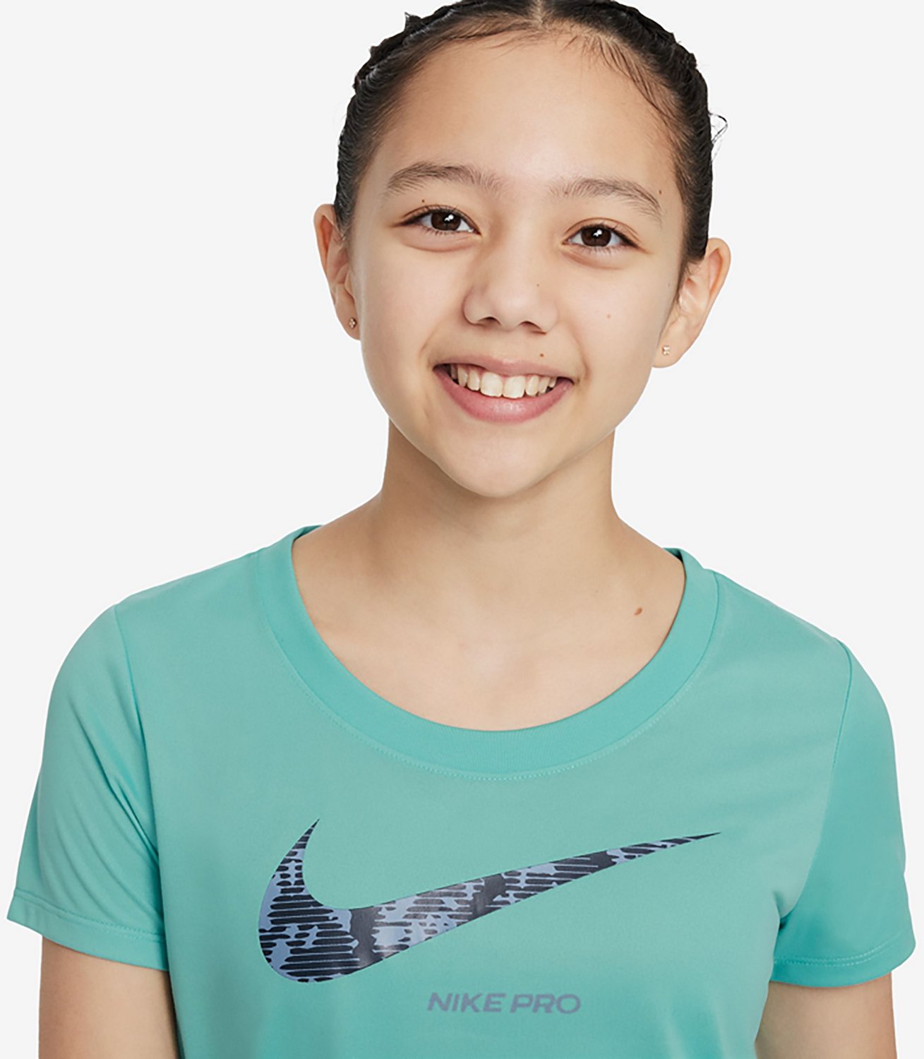 Nike Girls' Dri-FIT RLDG Pro Scoop Neck T-shirt                                                                                  - view number 3
