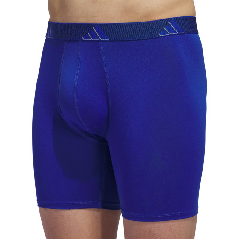 adidas Men's Microfiber Boxer Briefs 3-Pack Dark Blue, Small - Men's Athletic Performance Bottoms at Academy Sports