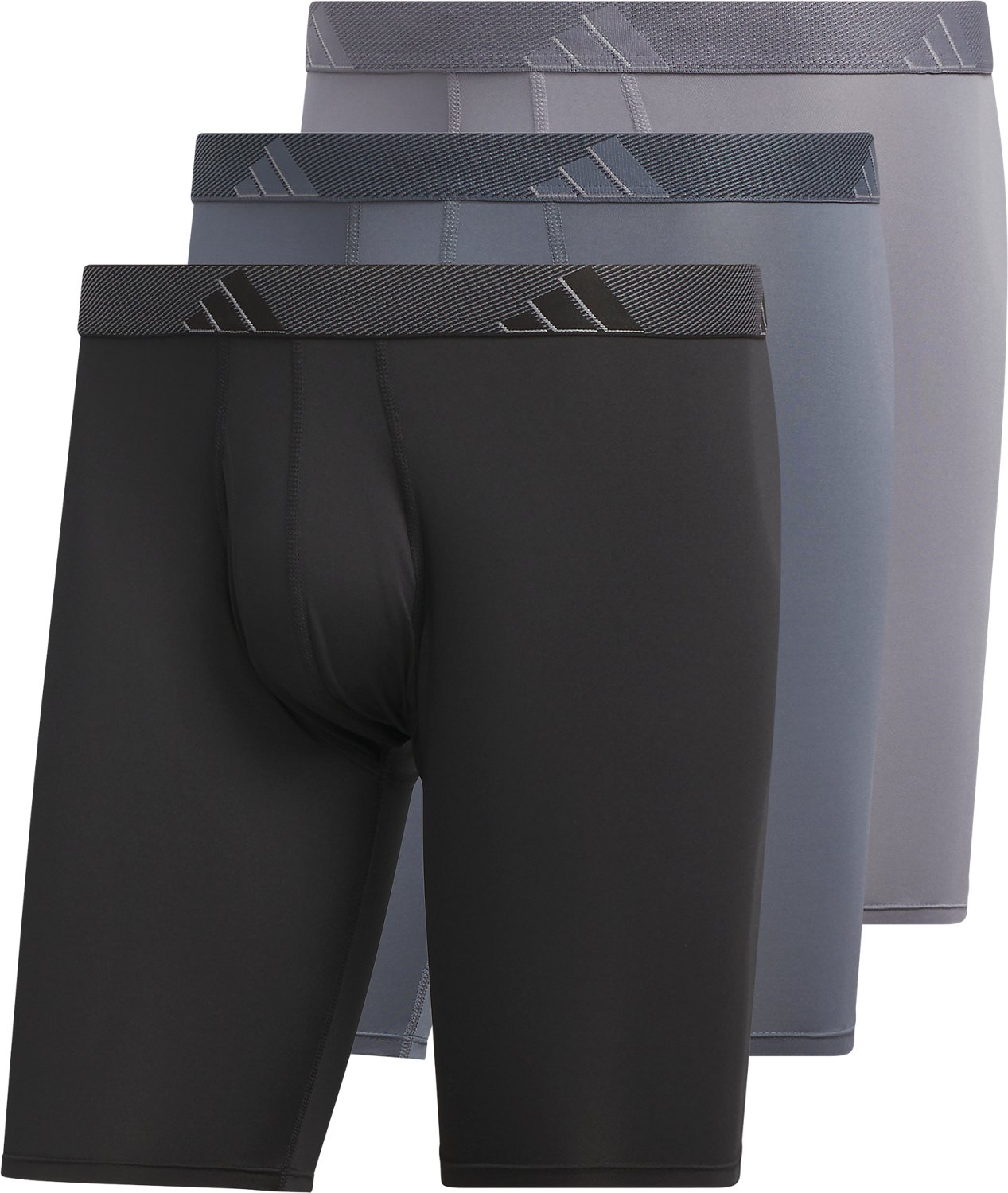 adidas Men's Microfiber Long Boxer Briefs 3-Pack - view number 7