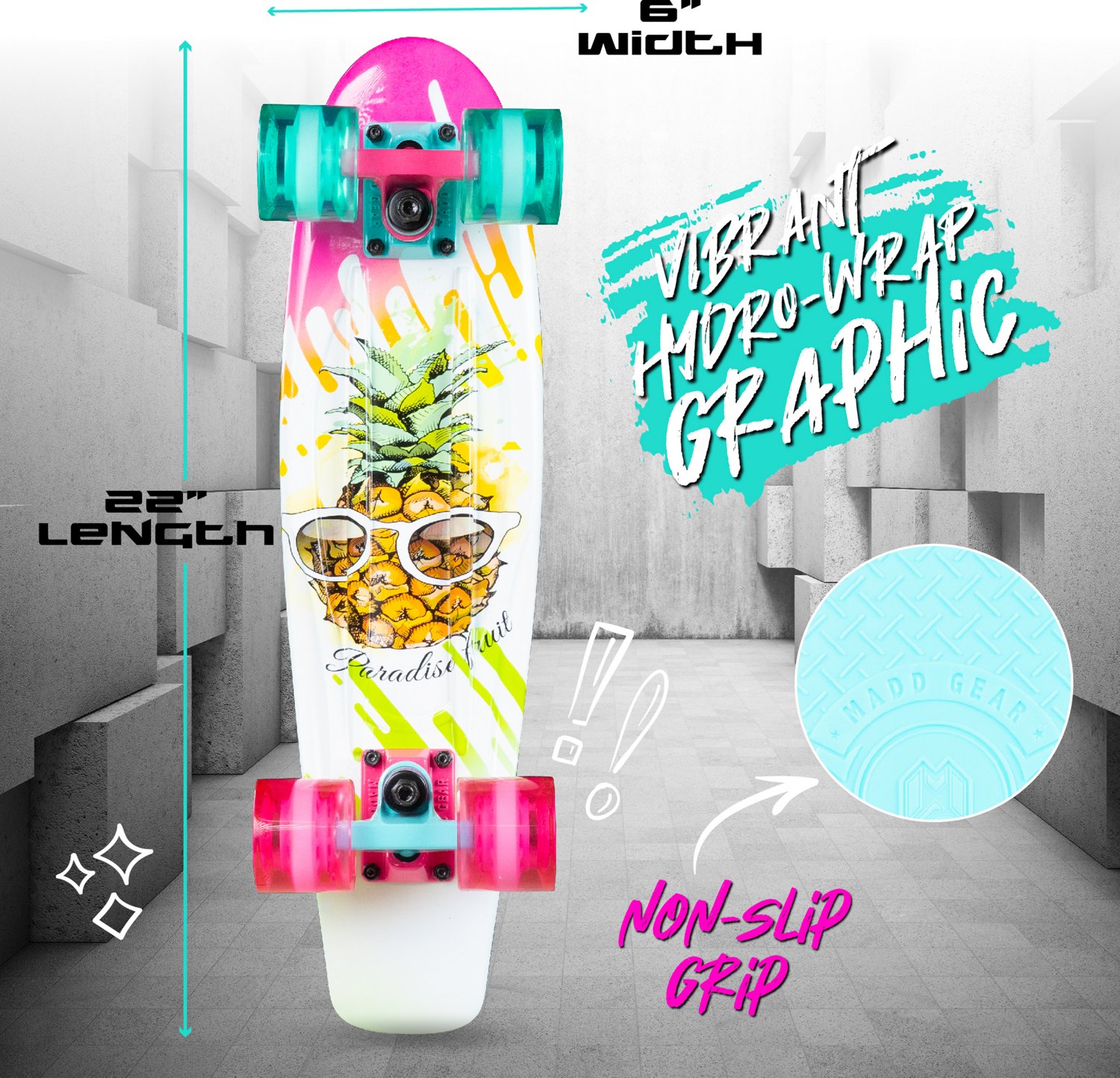 Madd Gear Retro 22-in Mini Cruiser Skateboard - view number 2