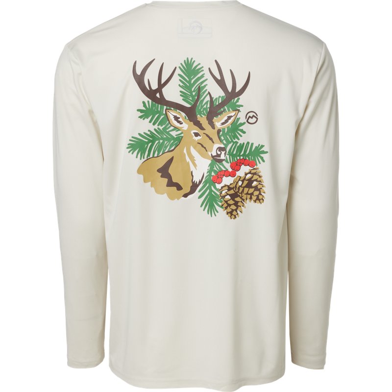 Magellan Outdoors Men's Holiday Buck Long Sleeve T-Shirt Vintage Hunt Buck, Small - Men's Fishing Tops at Academy Sports