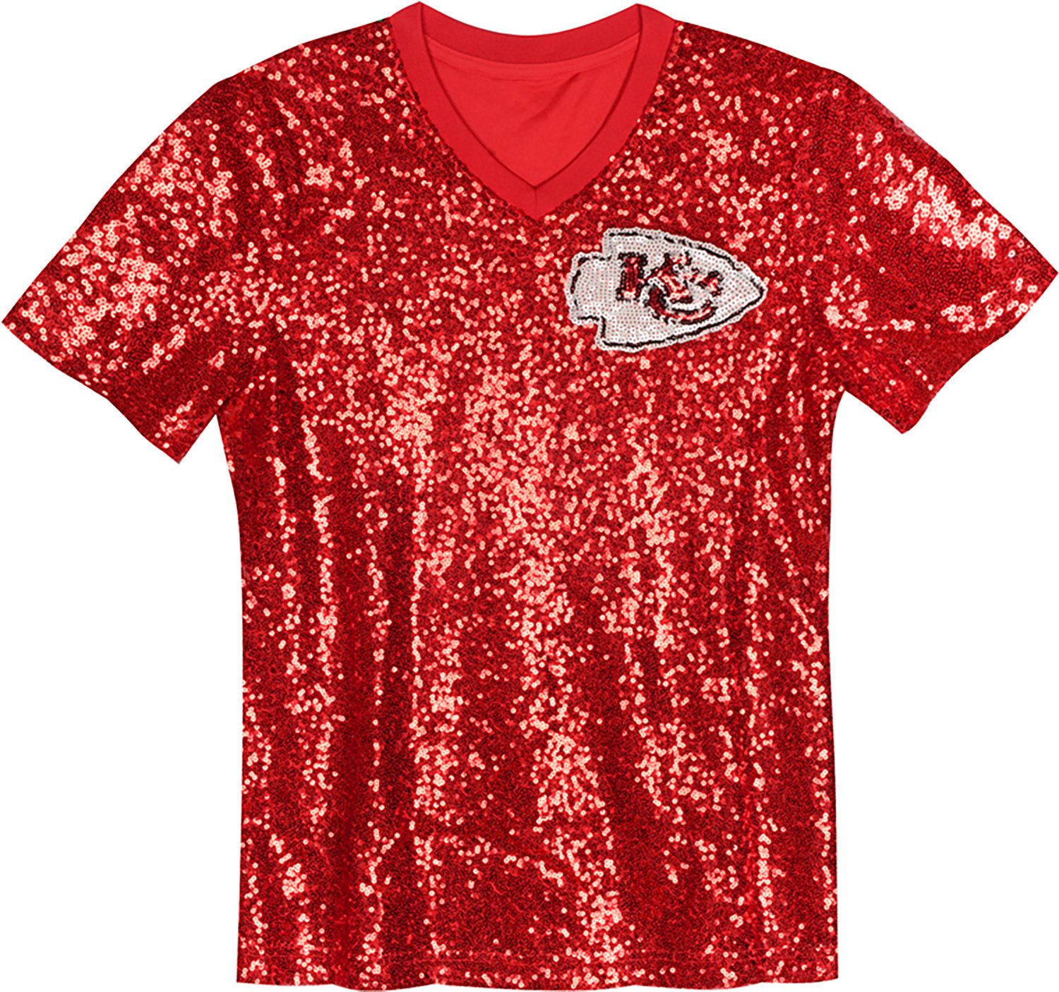 Outerstuff Women's Kansas City Chiefs Travis Kelce N&N Sequin Top - view number 2