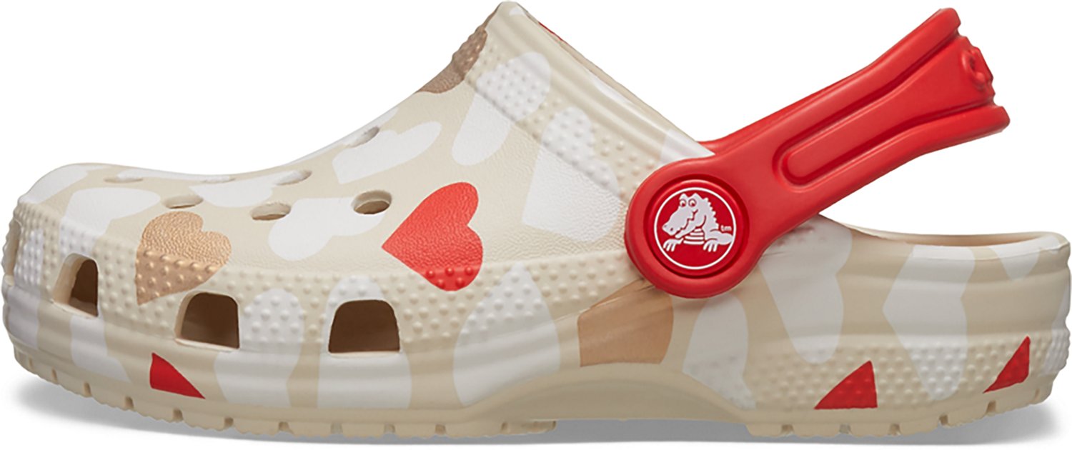 Crocs Toddler Girls' Classic Heart Print TD Clogs                                                                                - view number 2