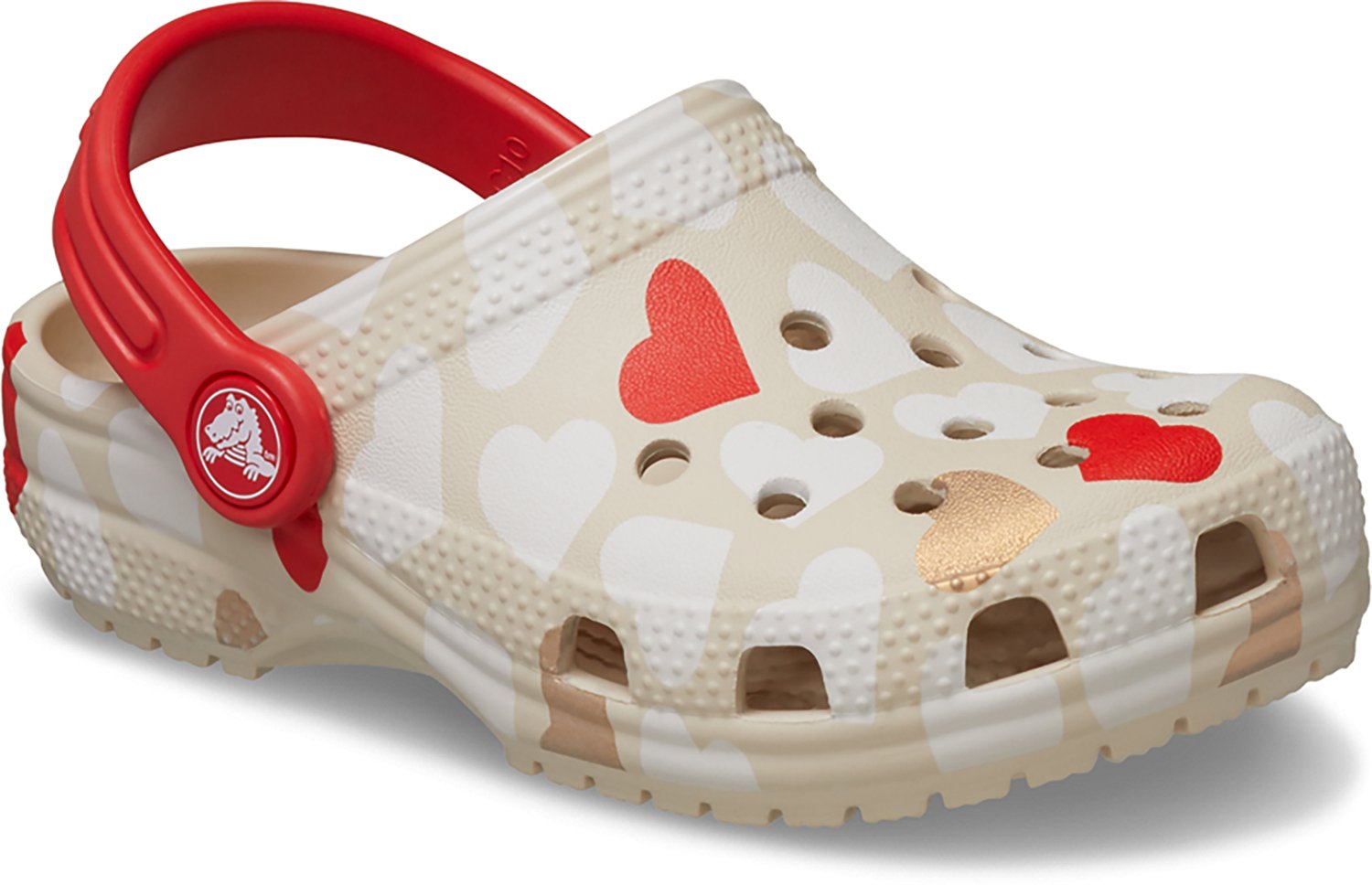 Crocs Toddler Girls' Classic Heart Print TD Clogs                                                                                - view number 3