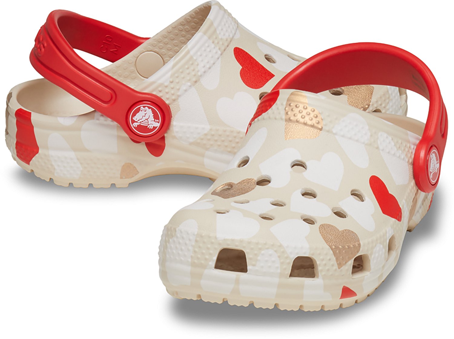 Crocs Toddler Girls' Classic Heart Print TD Clogs                                                                                - view number 4