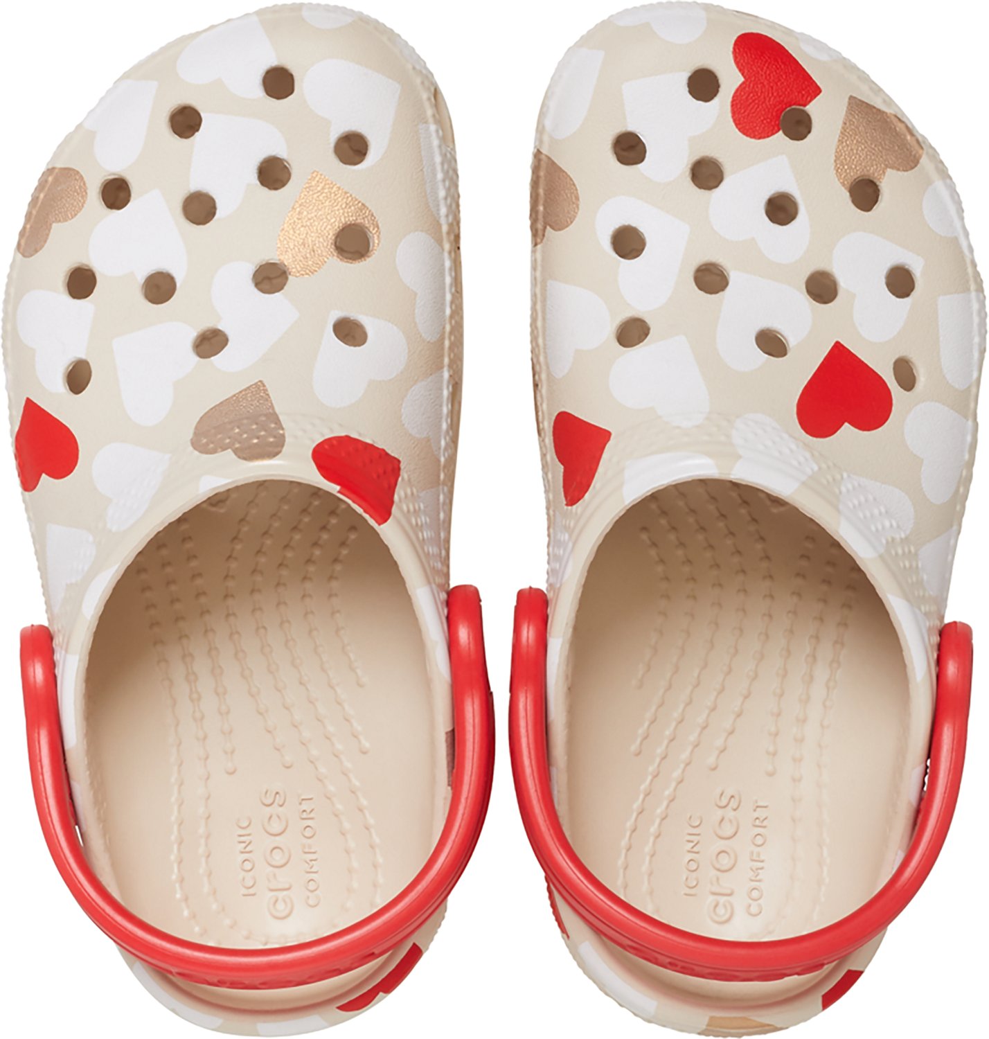 Crocs Toddler Girls' Classic Heart Print TD Clogs                                                                                - view number 6