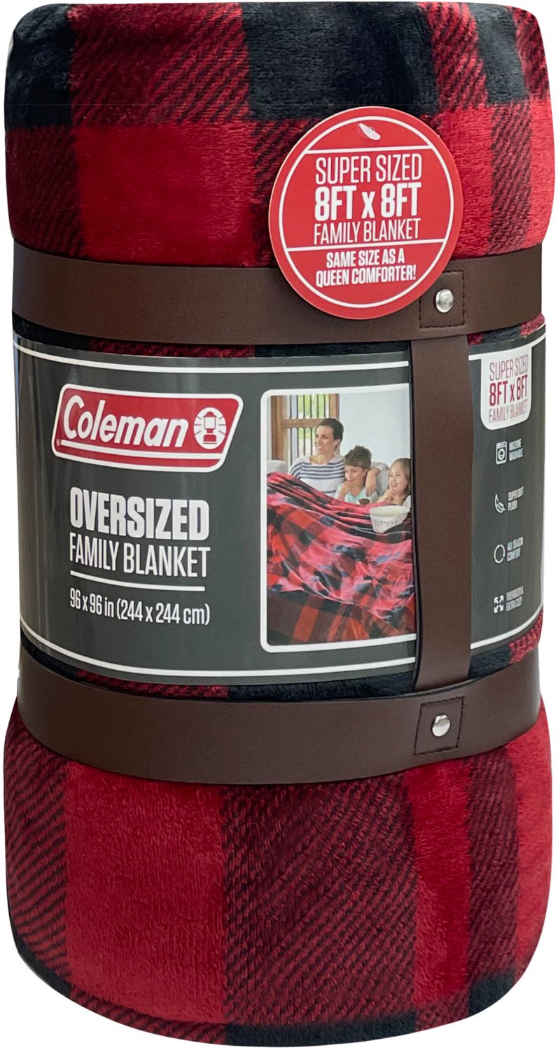 Coleman Oversized 96x96 Westcott Plaid Family Blanket                                                                           