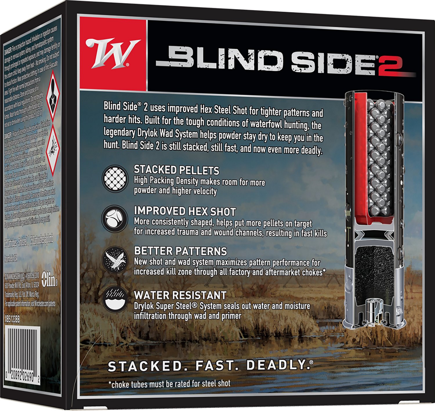 Winchester Blind Side 2 Waterfowl 12 Gauge Shotshells - 25 Rounds