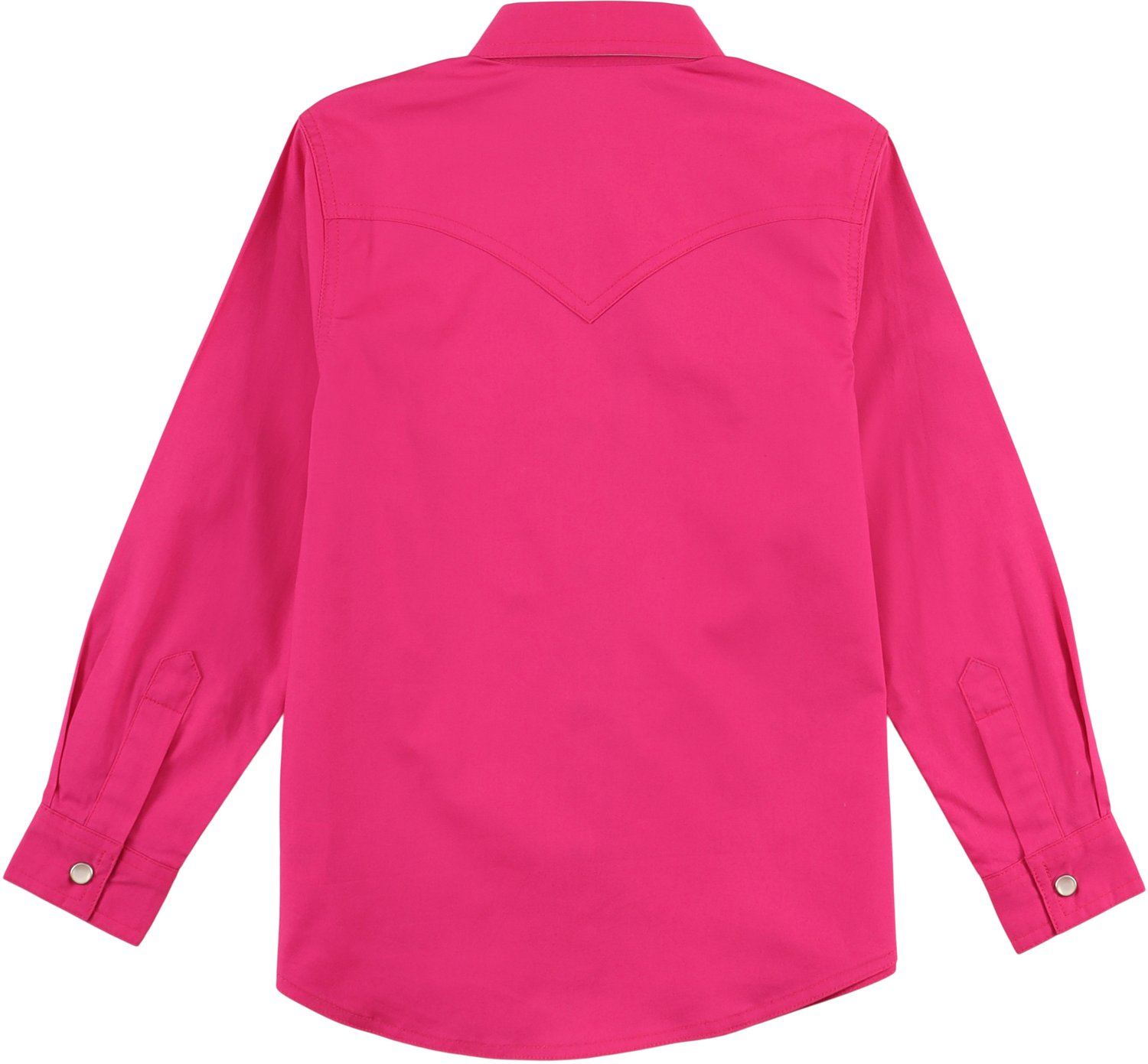 Wrangler Girls' Solid Western Snap Long Sleeve Shirt - view number 2