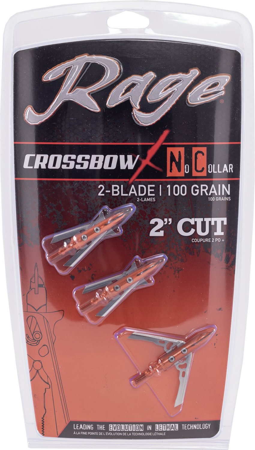 RAGE Crossbow X No Collar 100 Grain Broadhead - view number 6