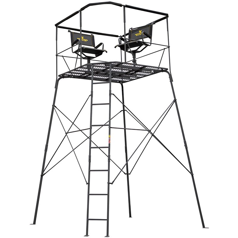 Rivers Edge 12 ft 2-Man Quad Pod Tower Stand - Huntg Stands/Blnds/Accs at Academy Sports