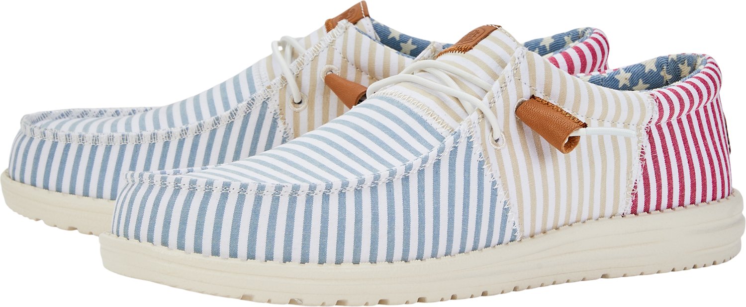 HEYDUDE Men's Wally Tri Seersucker Americana Slip-On Shoes                                                                       - view number 2