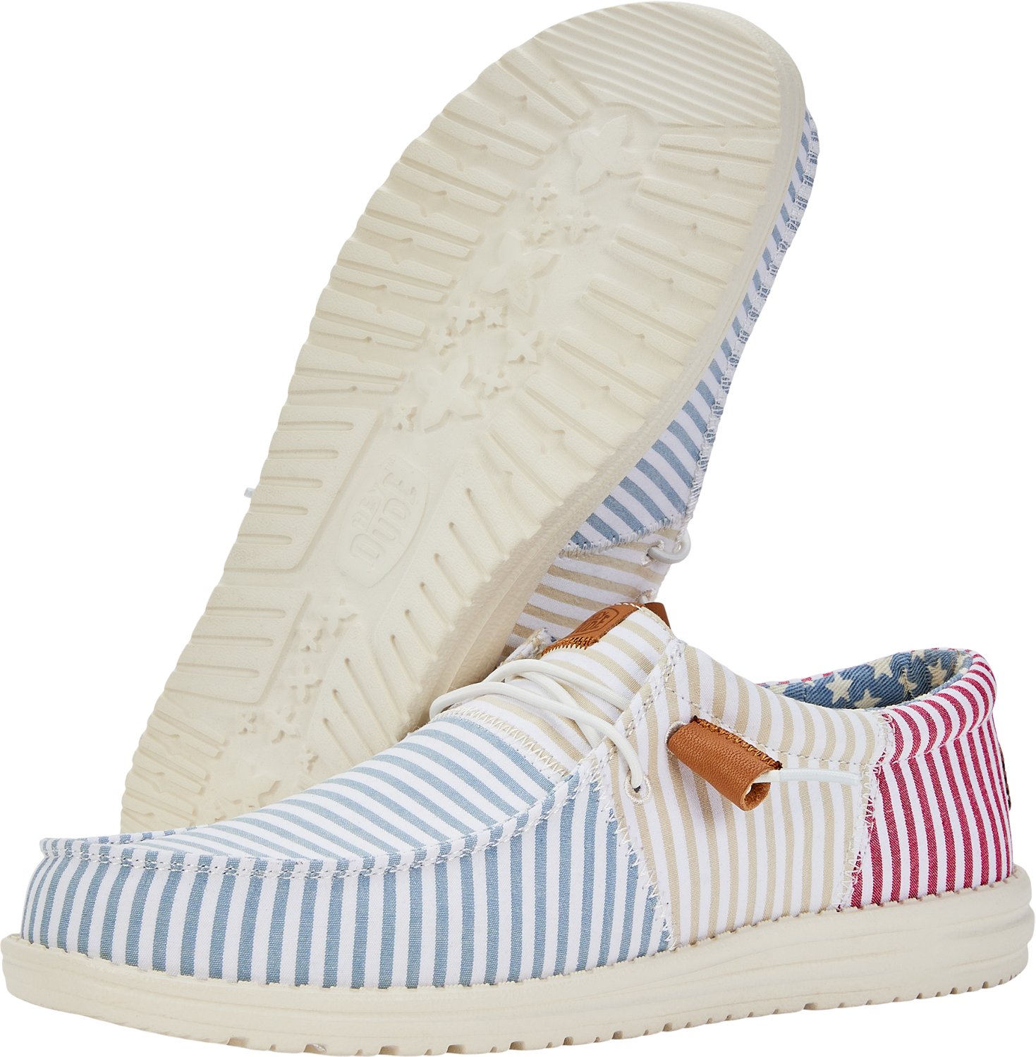 HEYDUDE Men's Wally Tri Seersucker Americana Slip-On Shoes                                                                       - view number 5
