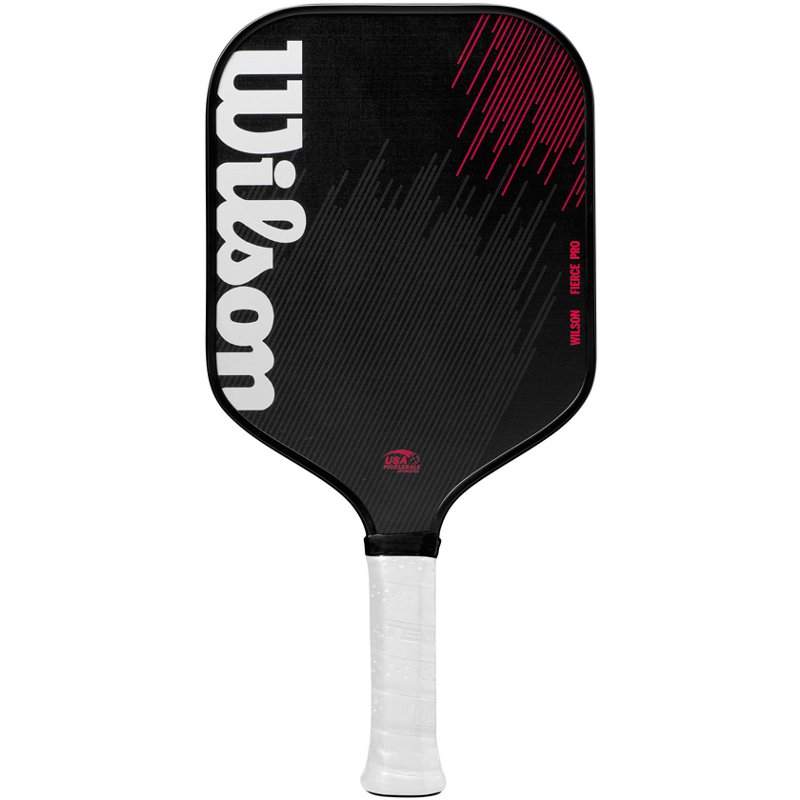 Wilson Adults' Fierce Pro Pickleball Paddle Black/Red - Pickleball at Academy Sports