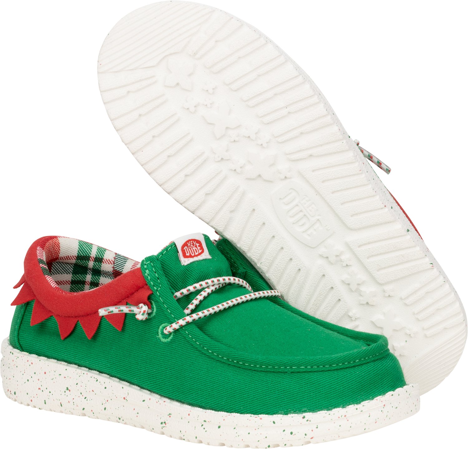 HEYDUDE Kids' Wally Holiday Elf Shoes - view number 7