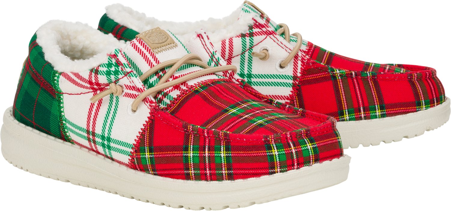 HEYDUDE Kids' Preschool Wally Plaid PSGS Slip-on Shoes - view number 3