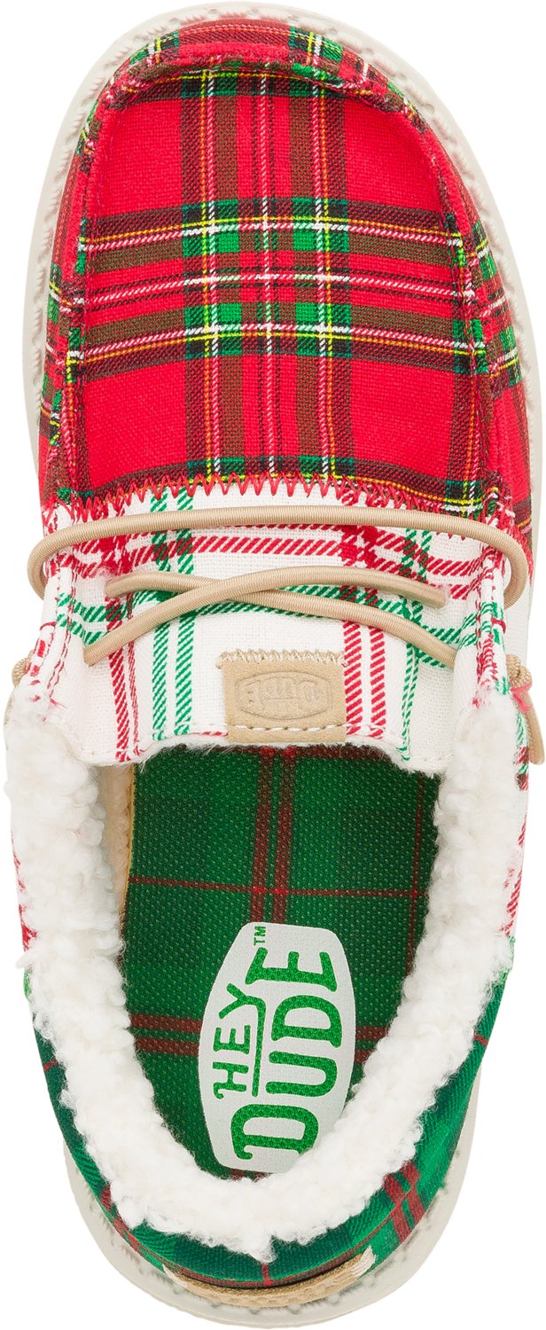 HEYDUDE Kids' Preschool Wally Plaid PSGS Slip-on Shoes - view number 6