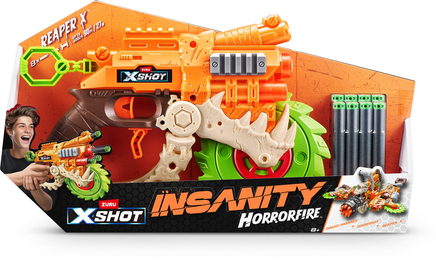 Zuru X-Shot Insanity HorrorFire Reaper X 8 Darts                                                                                 - view number 4