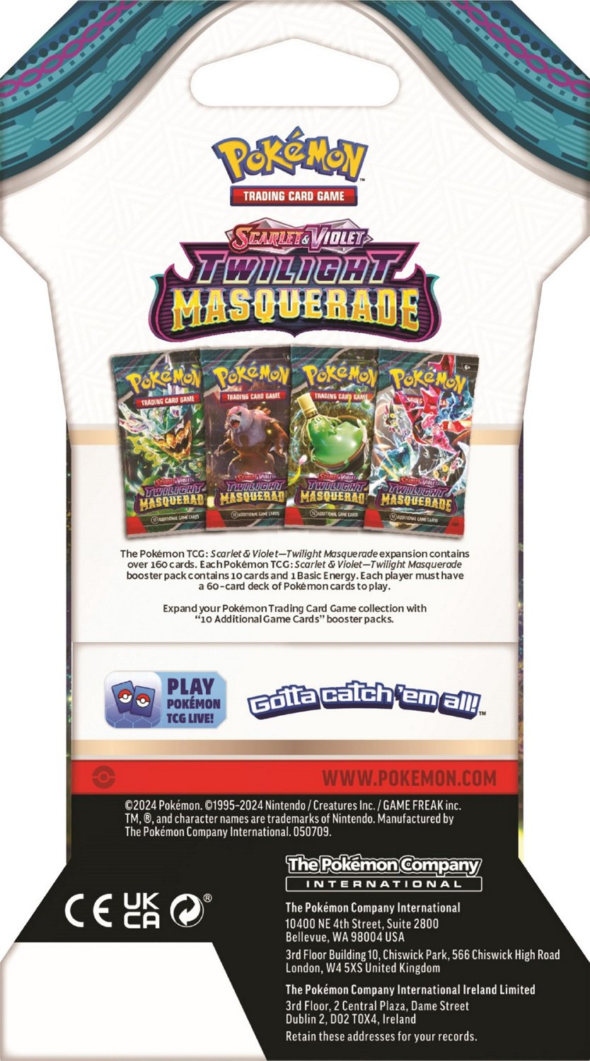 Pokemon Scarlet & Violet 6 Twilight Masquerade Sleeved Booster Pack - view number 2