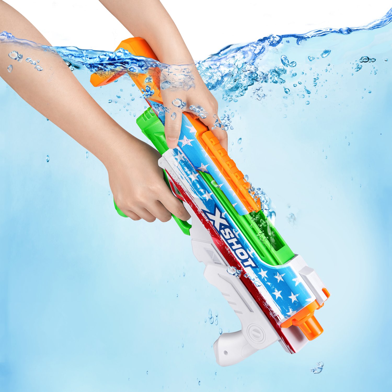 ZURU Kids' X-Shot Fast-Fill Skins Hyperload USA Water Blaster                                                                    - view number 2