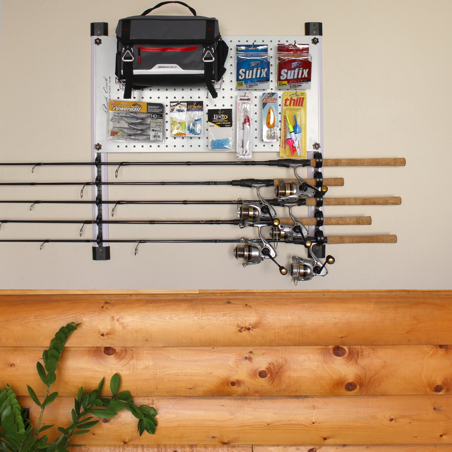 Rush Creek No Limits 5 Rod and Tackle Storage Wall Unit