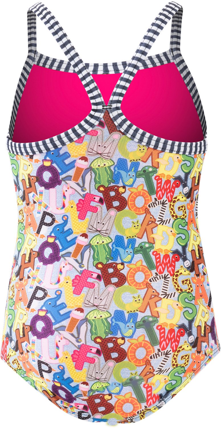 Little Dolfin Girls' 2-6X Print 1-Piece Alphabet Soup - view number 4
