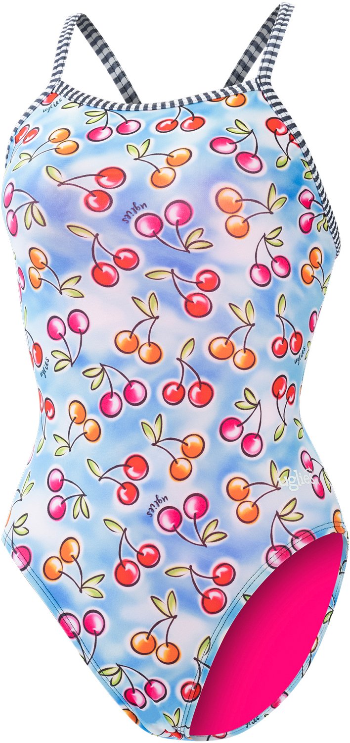 Dolfin Uglies Women's Print V-2 Back 1-Piece Wild Cherry - view number 3