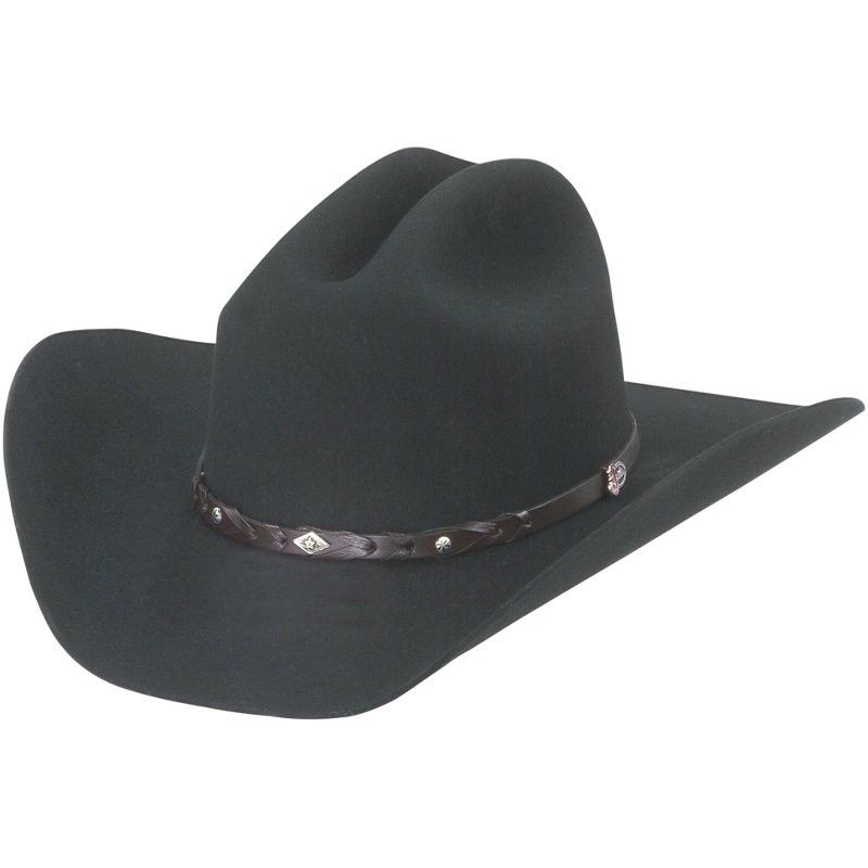 Justin Lonestar Wool Hat Black - Men's Hunting/Fishing Headwear at Academy Sports