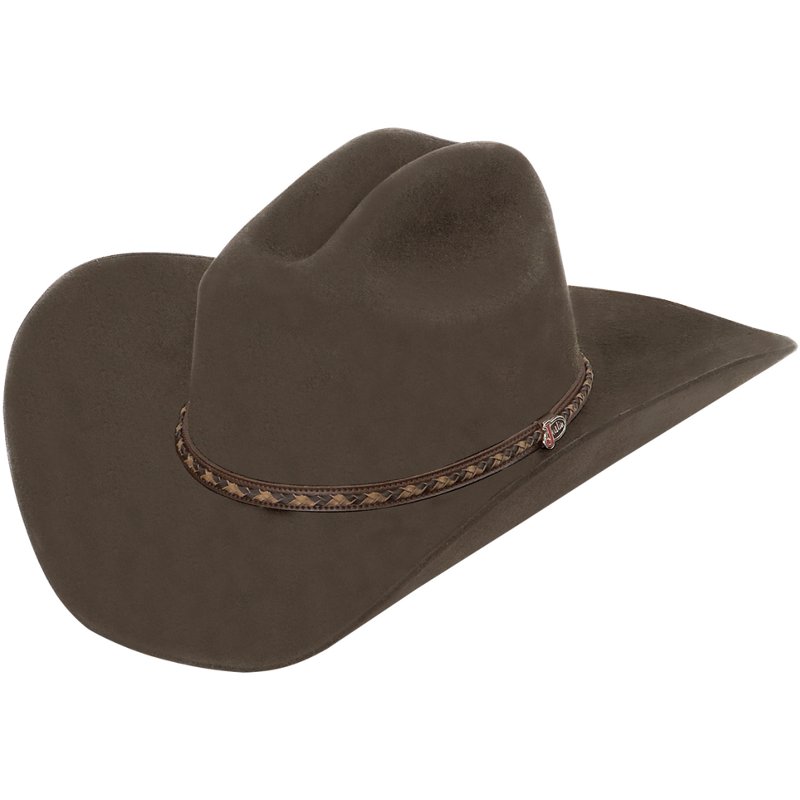 Justin Plains Wool Hat Chocolate - Men's Hunting/Fishing Headwear at Academy Sports