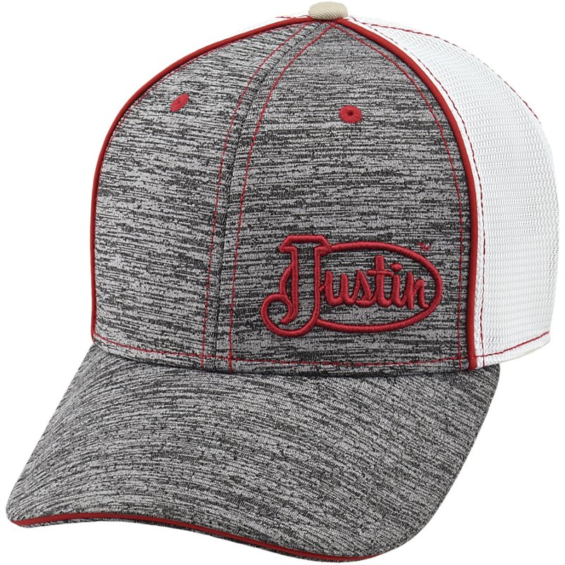 Justin Adults' Logo Cap Grey - Men's Hunting/Fishing Headwear at Academy Sports