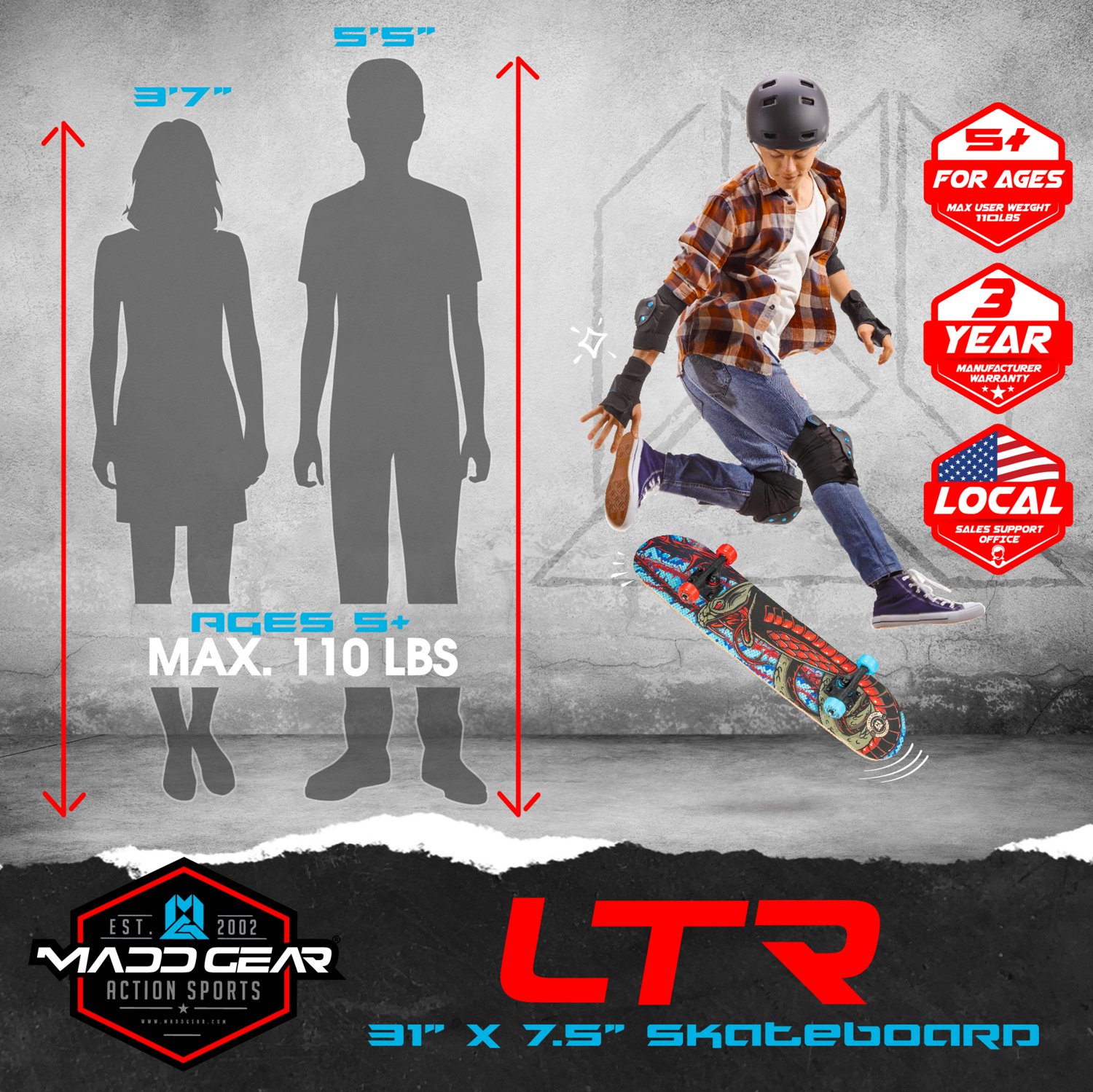 Madd Gear 31-in Popsicle Skateboard - view number 2