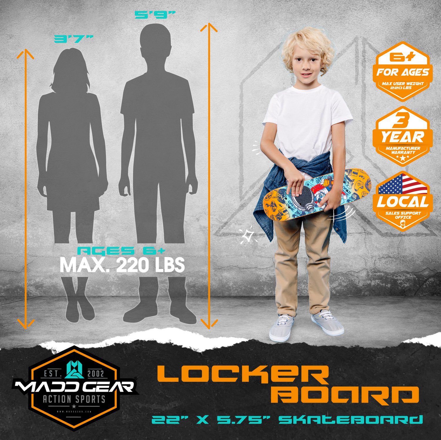 Madd Gear 22-in Locker Skateboard                                                                                                - view number 2