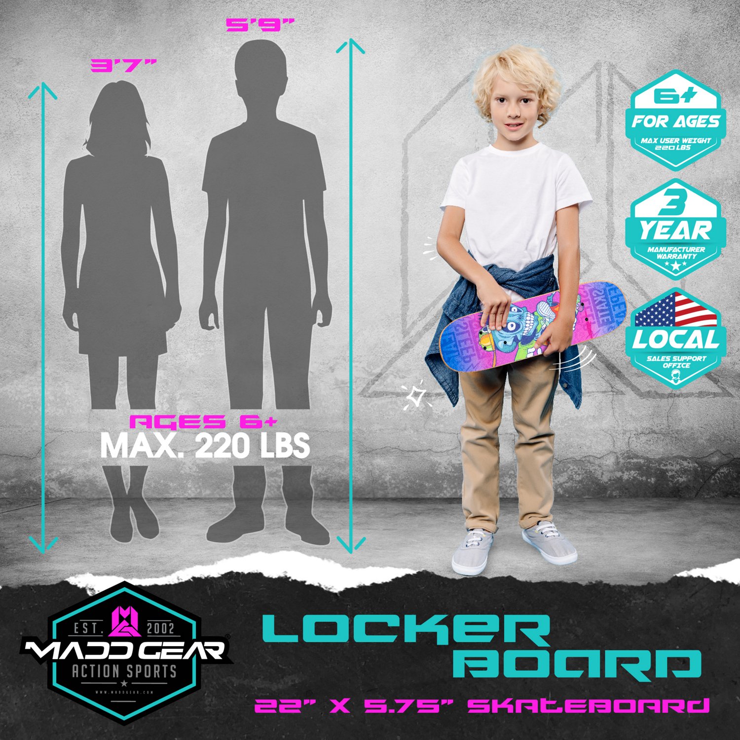Madd Gear 22-in Locker Skateboard                                                                                                - view number 2