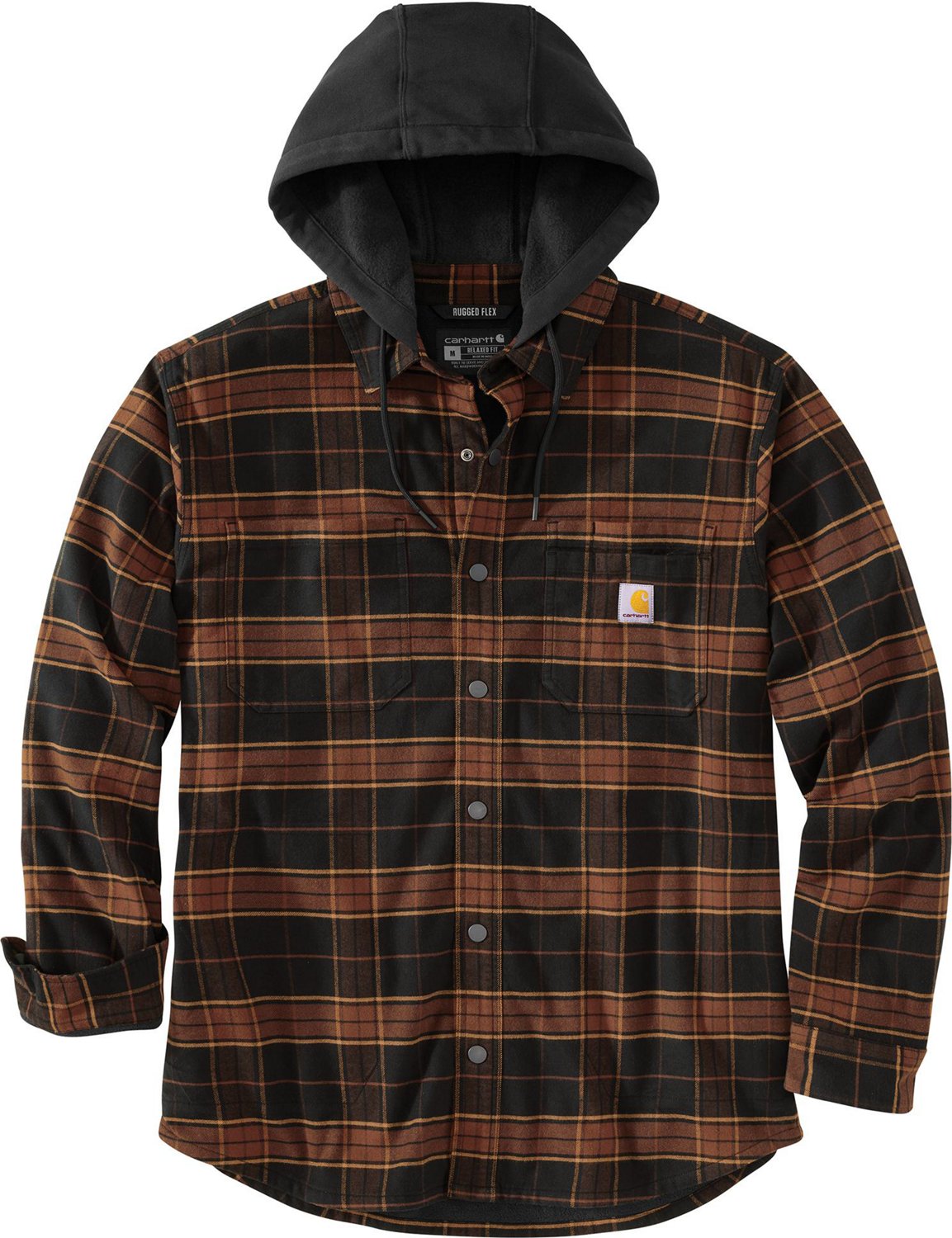Carhartt Men's Flannel Fleece-Lined Hooded Shirt Jacket                                                                          - view number 3