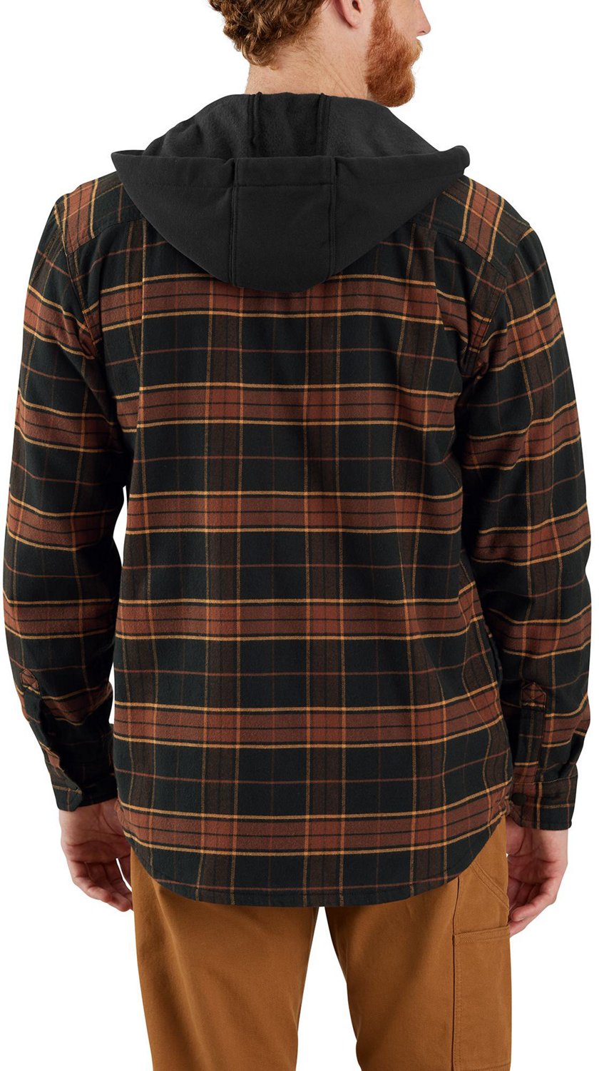 Carhartt Men's Flannel Fleece-Lined Hooded Shirt Jacket                                                                          - view number 2