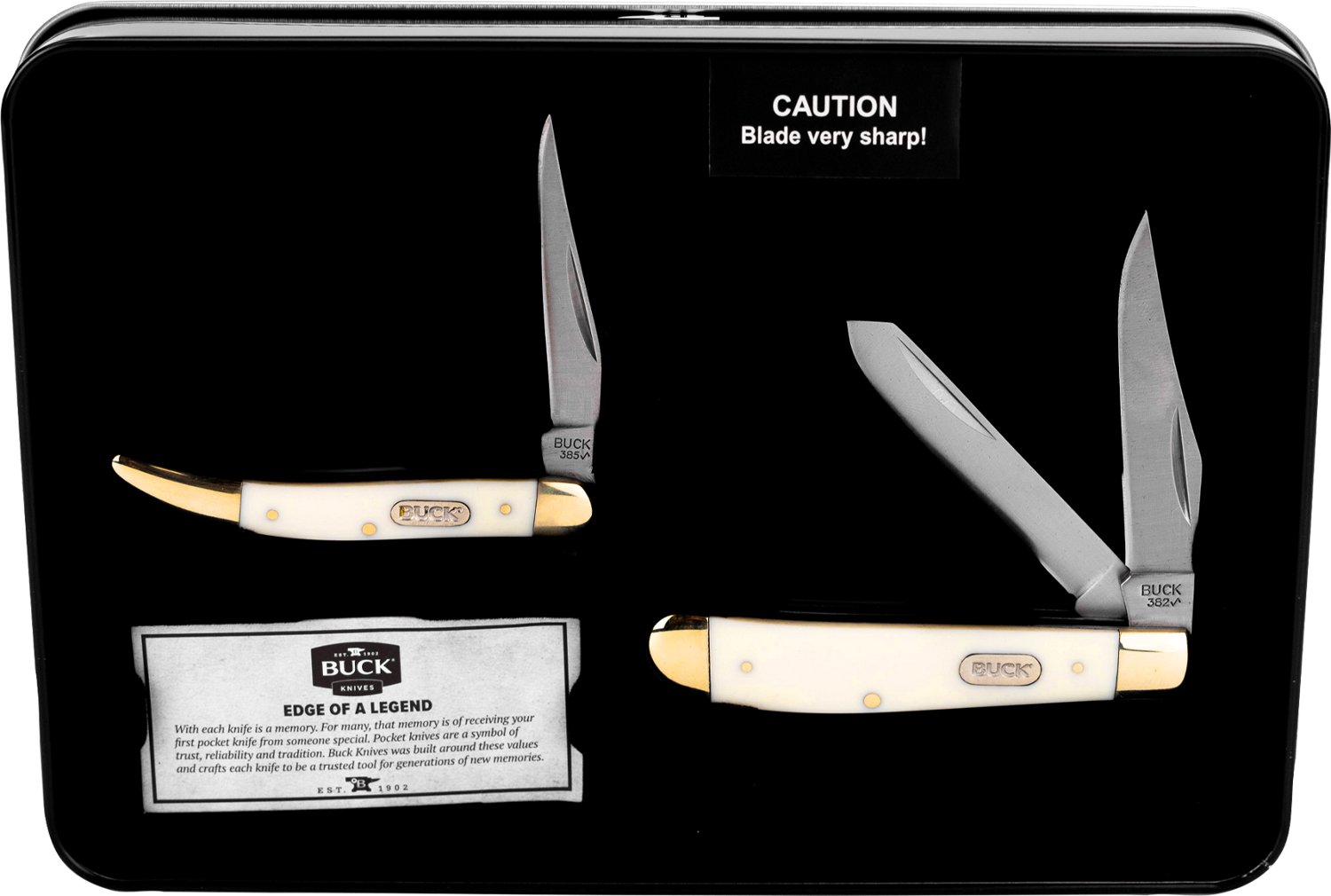 Buck Knives 2024 385 Toothpick and 382 Trapper Collector's