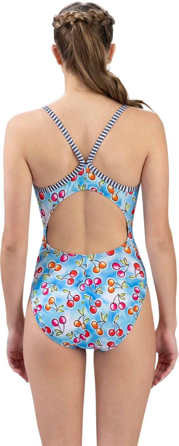 Dolfin Uglies Women's Print V-2 Back 1-Piece Wild Cherry - view number 2
