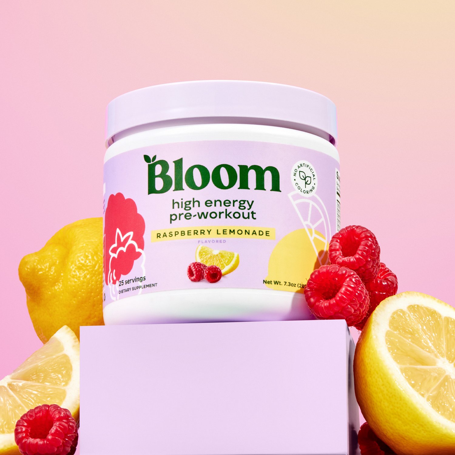 Bloom Nutrition High Energy Raspberry Lemonade Pre-Workout Powder - view number 2