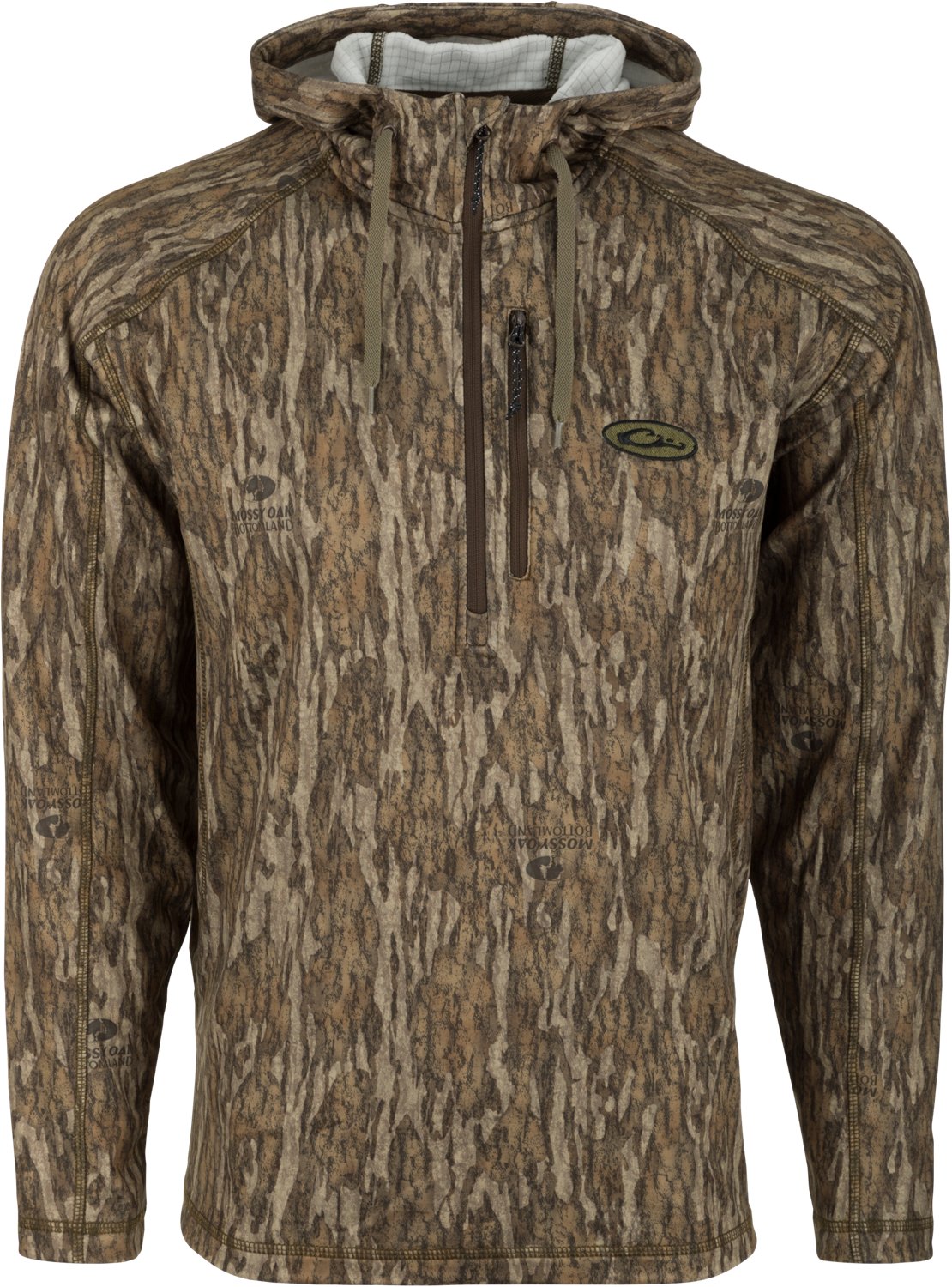 Drake Mens MST Breathlite Quarte Zip Camo Hoodie                                                                                