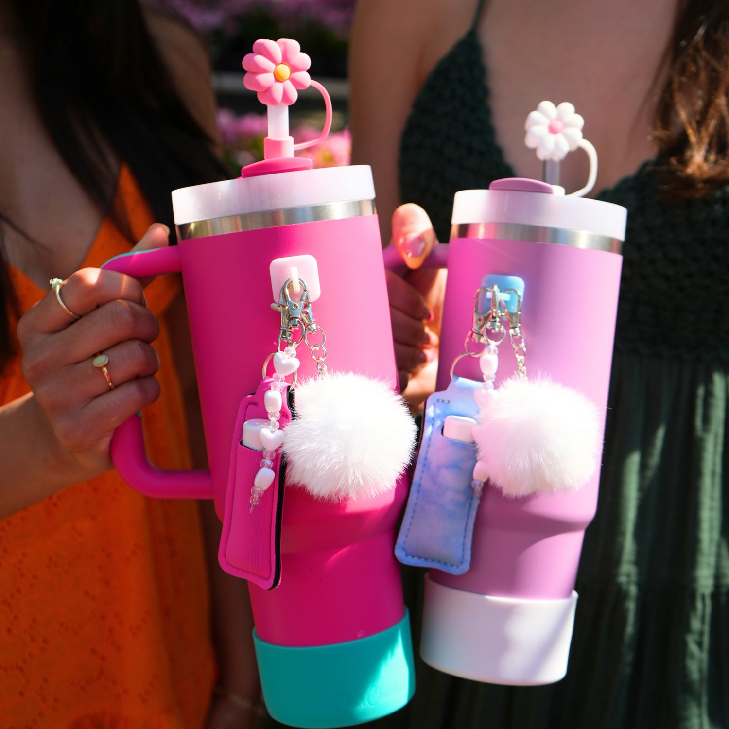 CharCharms Flower Straw Toppers 4-Pack